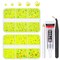 qiipii Neon Yellow AB Resin Rhinestones w B7000 Jewelry Glue for Bedazzling Crafting 2-6mm Fluorescent Yellow Flatback Jelly Stones Diamonds Gems for Face Eyes Makeup Tumblers Bottles Crafts Clothes